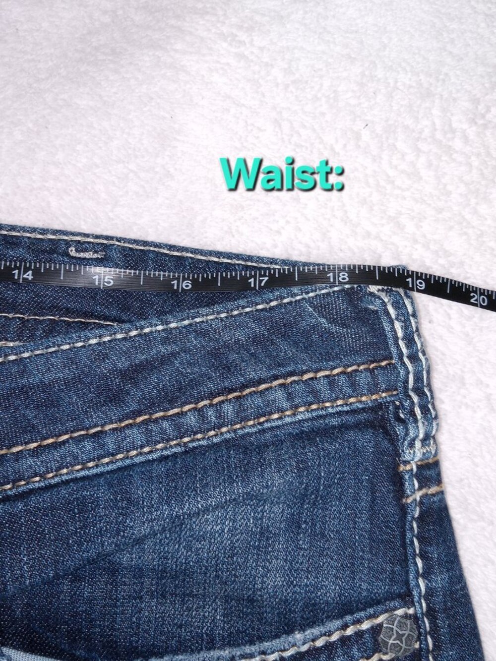 Silver Jeans Natsuki Bootcut Jeans Women's Size 18 L33 Dark Wash Thick Stitch - Picture 11 of 13